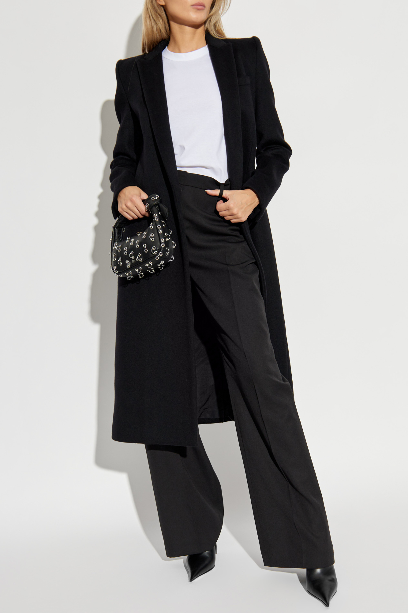 Black Wool Coat Alexander McQueen - Vitkac Italy